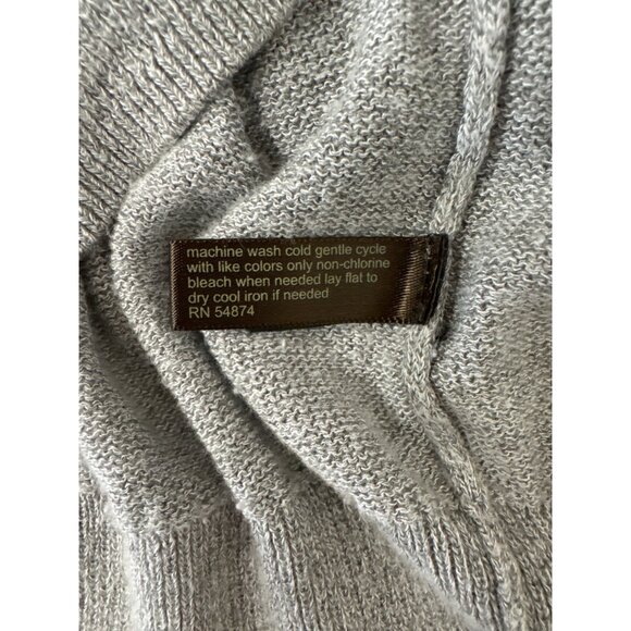 Vintage The Limited Silver Top V-Neck Sweater Small Gray Rayon/Nylon - Picture 12 of 12